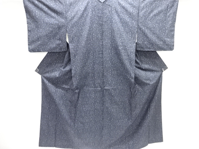 JAPANESE KIMONO / DORO OSHIMA TSUMUGI (5 maruki) / WOVEN ABSTRACT PATTERN